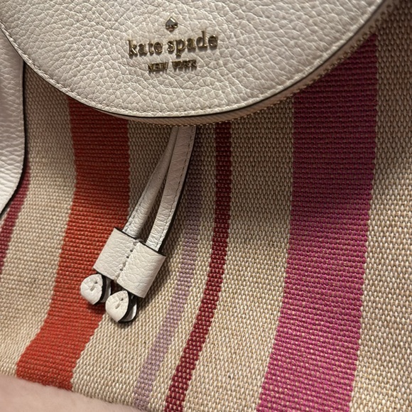 Kate Spade Leila Medium Flap Backpack Multi Stripe
